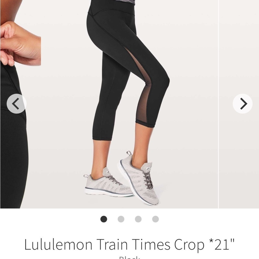 Lululemon Train Times Crop ‘19 Black Leggings Athletic Workout Size 2